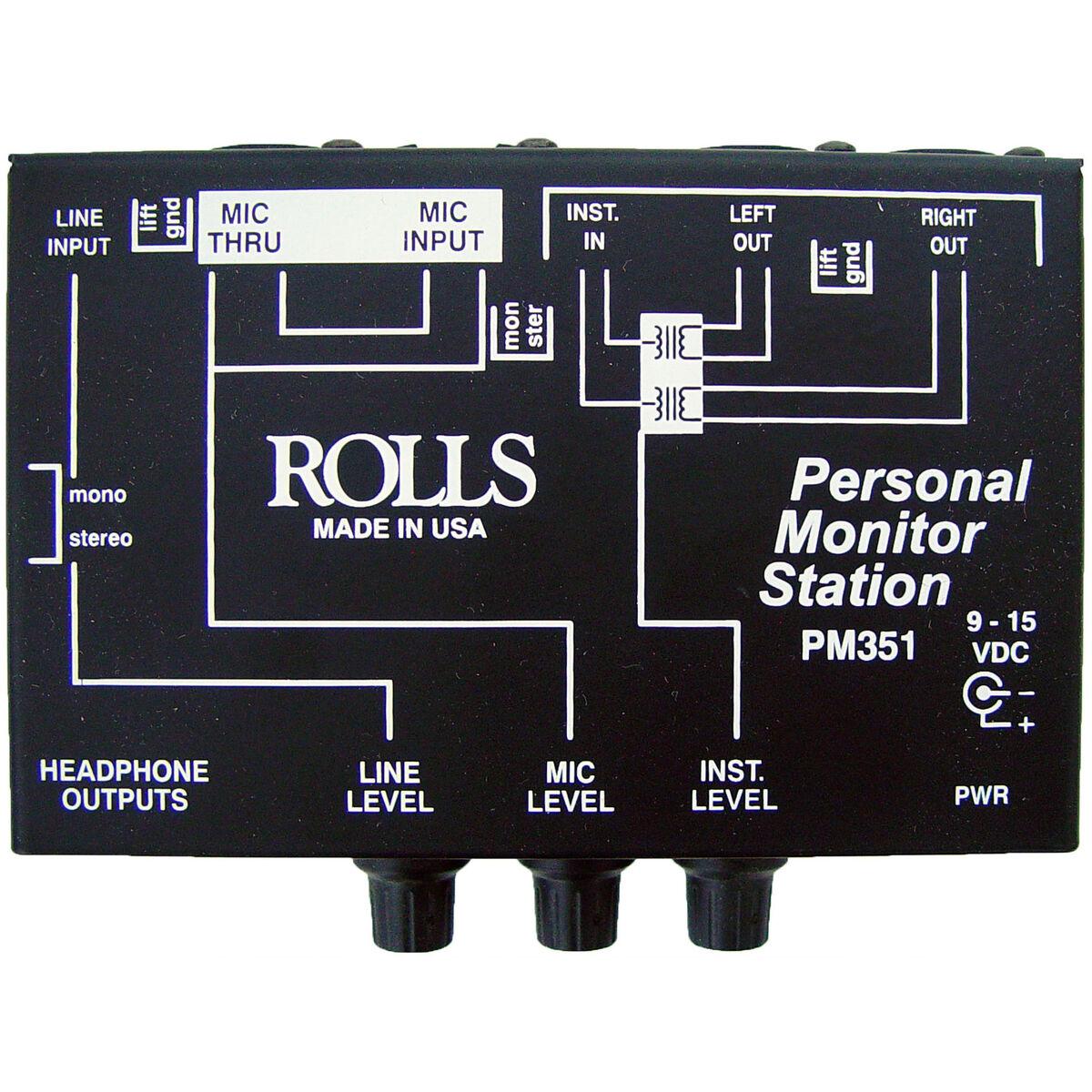 Rolls PM351 3 Channel Personal Monitor Station Headphone Mixer